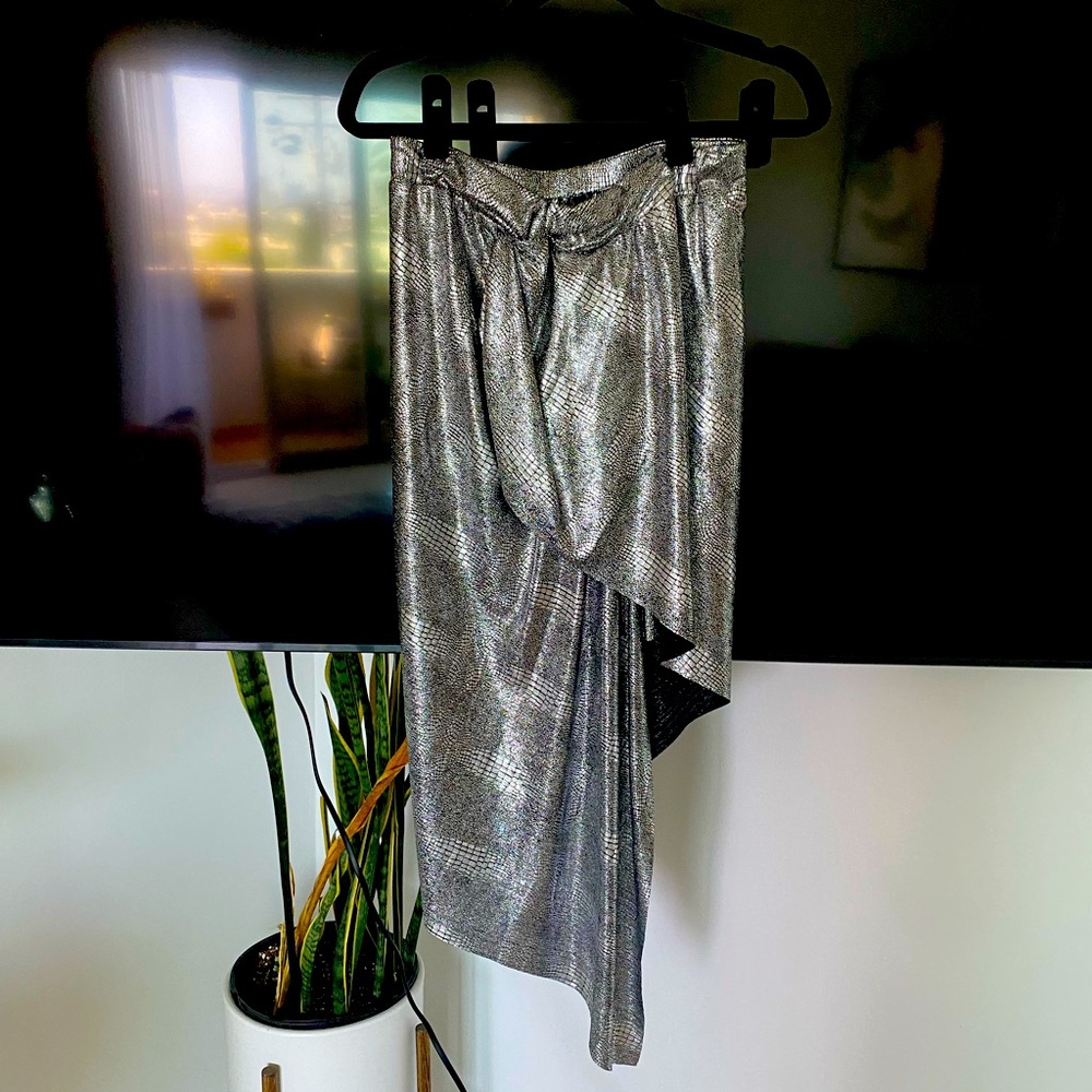 Brand new with tag metallic silver skirt